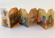 Artist Uses Tea Bags as Her Travel Journal and Diary