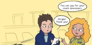 Artist Shows the Daily Charm of Life with Boyfriend and Cat