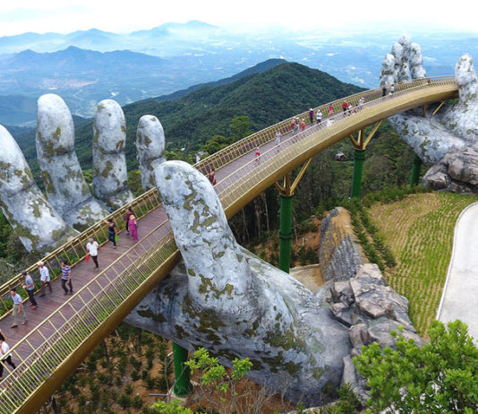 This Cool Bridge in Vietnam is Being Held by Two Giant Hands