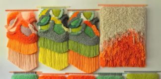 Spanish Artist Creates Colorful Wall Tapestries Using Traditional Techniques
