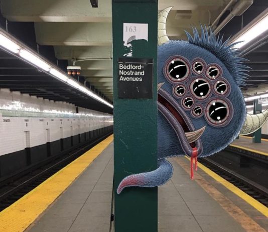Artist Draws Monsters Next to Strangers on the Subway