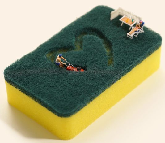 Artist Creates Unique Scenes Using Miniature Models and Everyday Objects