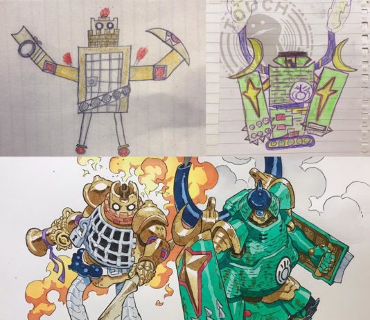 This Dad Transforms His Sons’ Drawings Into Amazing Anime Characters