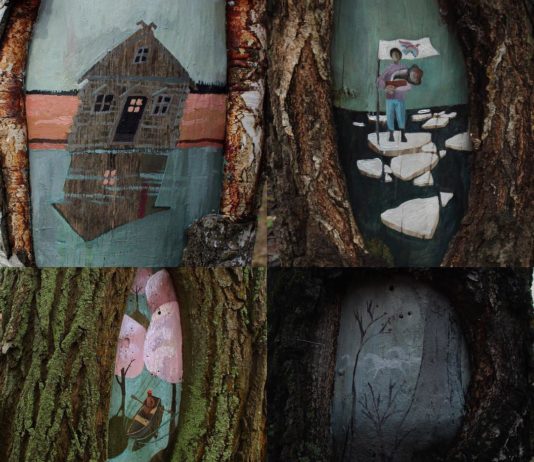 Russian Painter Uses Trees as Her Canvas