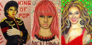 Artist Creates Celebrity Portraits Out of Thousands of Sweets