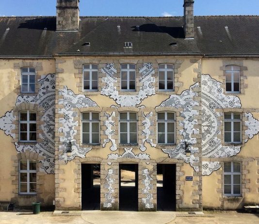 Polish Artist Spray-paints Lace Motifs on Museums