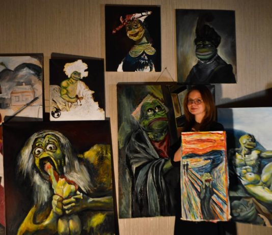 Russian Artist Uses Pepe the Frog as Her Subject In Paintings