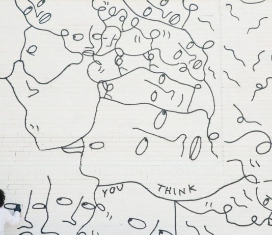 New York Based Artist Combines Doodles and Affirmational Text in Murals