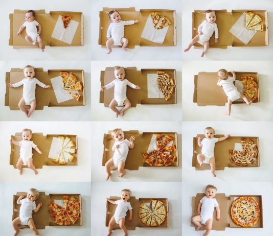 This Mom Photographed Her Baby in a Pizza Box Every Month for a Year