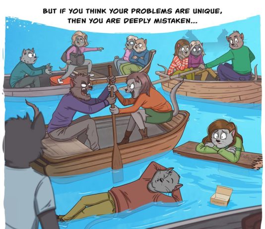 Artist Illustrates The Romantic Relationship Of Two Cats