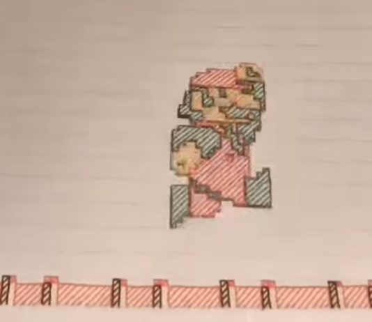 Japanese Artist Draws a Super Mario Stop Motion in a Notebook