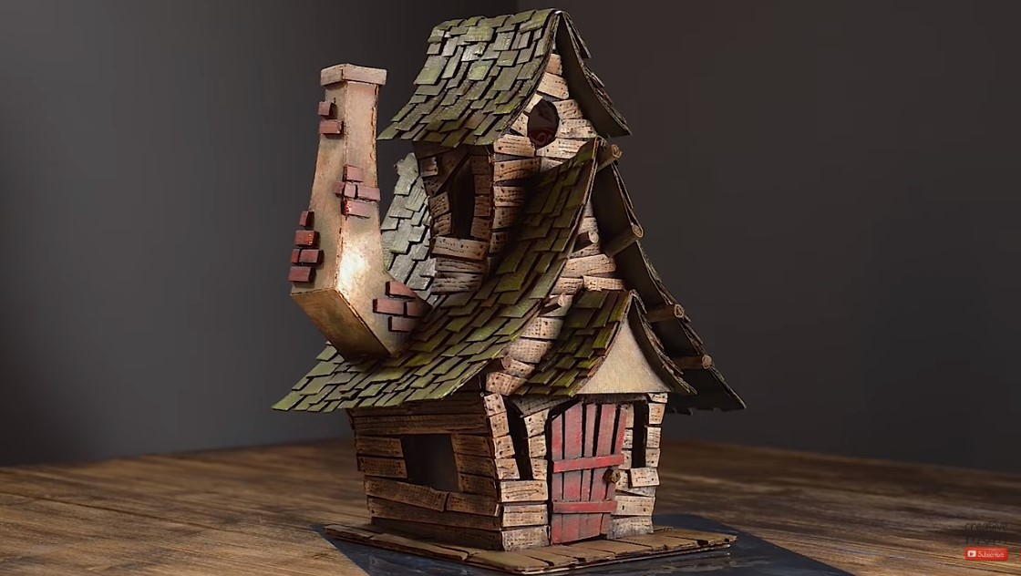 mom-makes-outstanding-diy-witch-house-made-of-cardboard-playjunkie