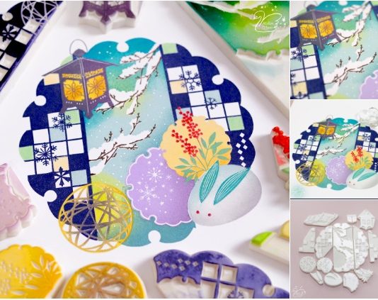 Artist Creates Gorgeous Designs Using Stamps She Made