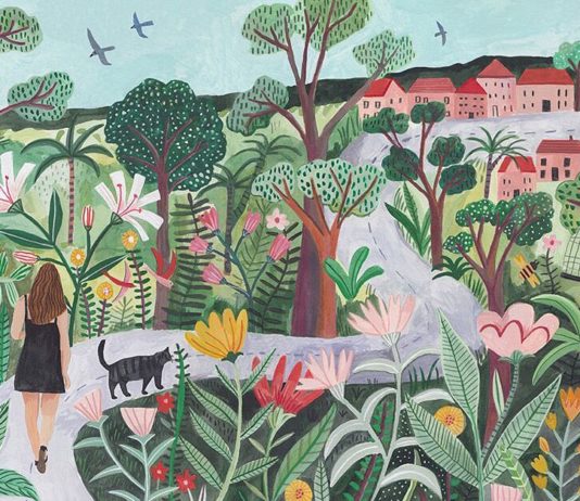 Illustrator Creates Colorful Artwork Filled with Plants