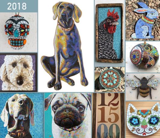 Donna Van Hooser Makes Mosaic Dogs