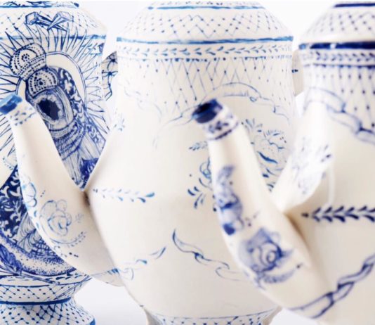 These Tea Sets Are Decked Out With Prison Tattoos