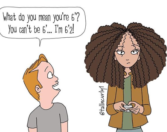 Illustrator Shares the Struggles of Being a Tall and Curly Haired Girl
