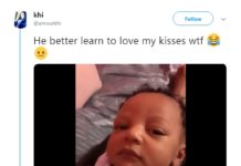 Baby Isn’t Impressed by His Mom’s Kisses