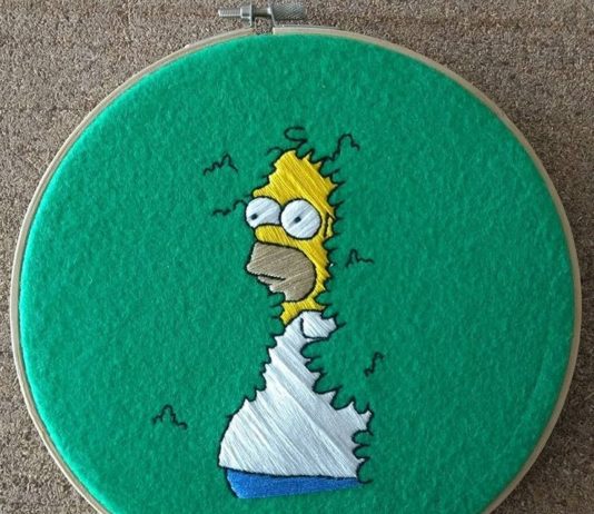 Embroider Recreates Scenes From “The Simpsons”