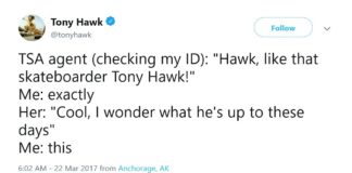 Tony Hawk Tweeting About People Not Recognizing Him is Hilarious