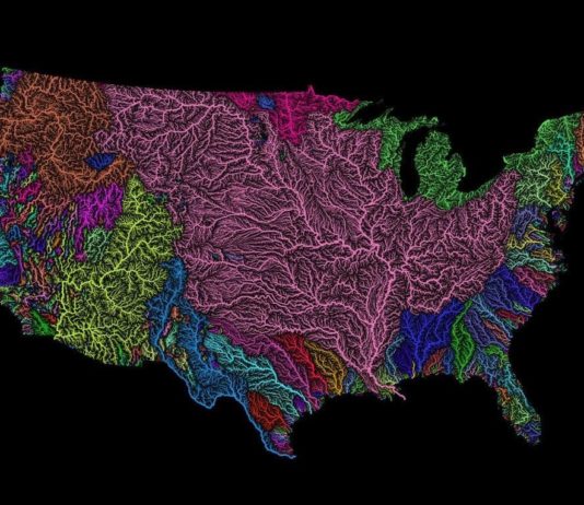 Colorful And Accurate Maps That Shows You The World’s Watersheds