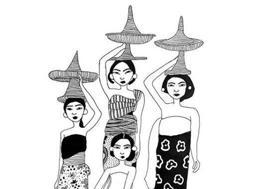 Araki Koman’s Illustrations Feature Women and Movement