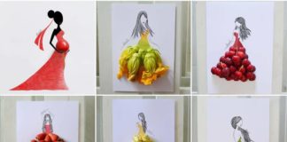 Artist Uses Food to Create Dresses for Her Artwork Models