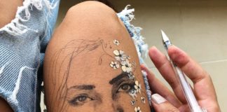 Randa Haddadin Draws Portraits on Her Legs