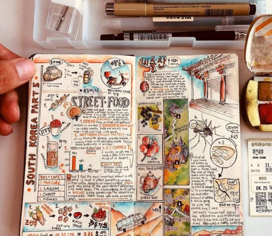 Man Documents His Travels with Amazingly Illustrated Journals
