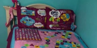 Father Creates Board Game Bed Sheets to Help Sick Children Pass Time Board Game Bed Sheets