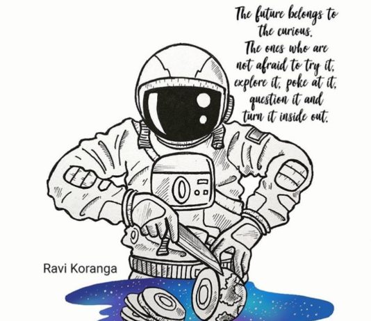 Artist Illustrates Lonely Astronaut Wandering In Space