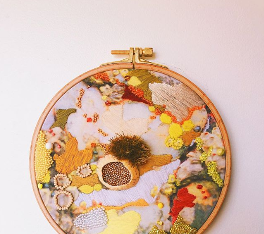 Artist Creates Marine-Inspired Embroidery