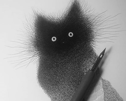 Illustrator Creates Intricate Drawings Using Hundreds Of Hatched Lines