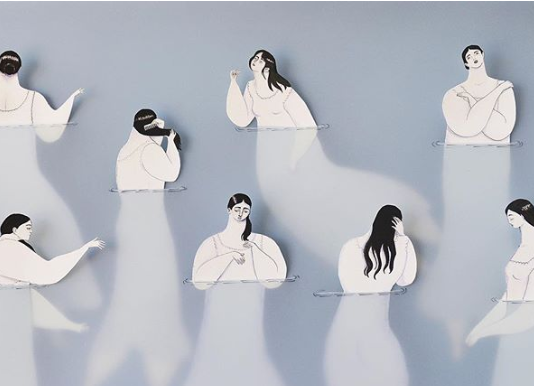 Sonia Alins Draws Women Submerged In Water