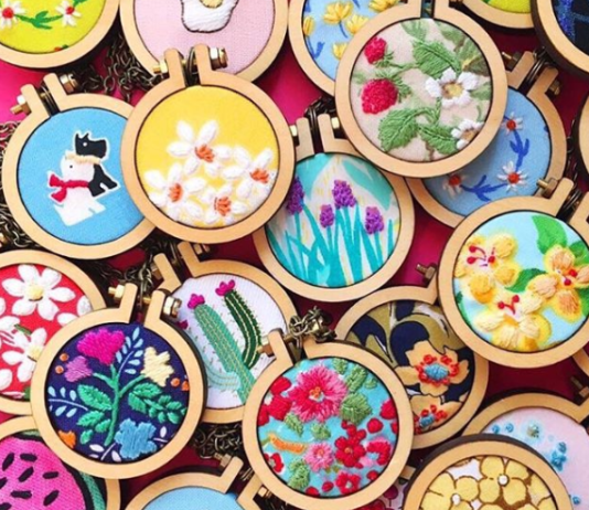 Reilly Case Makes Embroidered Necklaces