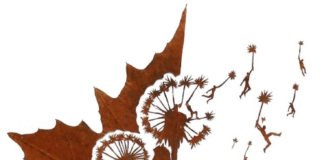 Artist Creates Remarkable Leaf-Cutting Art Inspired by Everyday Situations