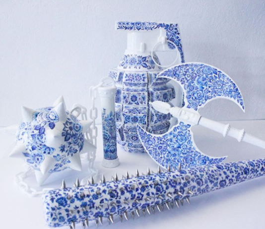 Artist Decorates Ceramic Weapons to Show Female Fierceness