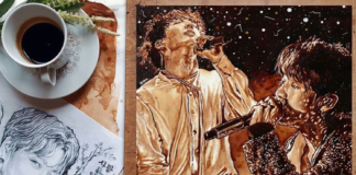 This Architect Uses Coffee to Draw Her K-Pop Idols