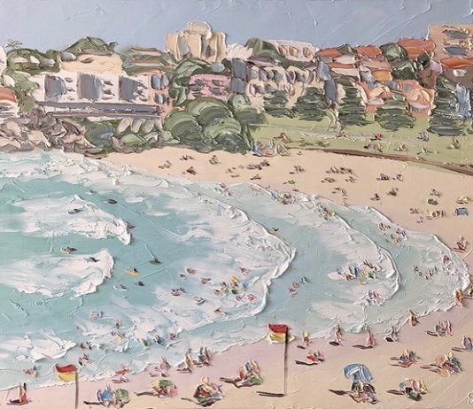 Abstract Day on the Beach by Sally West
