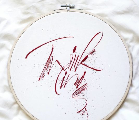 Olga Kovalenko Creates Beautiful Embroidered Calligraphy