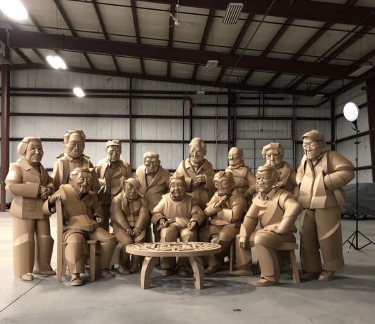 Warren King Makes Life-Size Sculptures Out of Cardboard