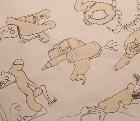 Artist Draws on Coffee Stains and Makes up Stories as He Goes