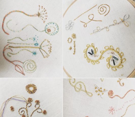 Hanny Newton’s Embroideries Glisten with Gold