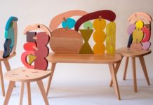 Check Out Colorful Hand-Painted Wooden Chairs and Benches
