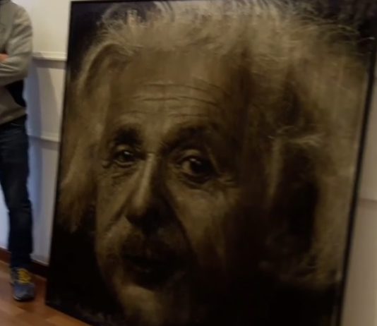This Stunning Kinetic Art Hides Multiple Distinctive Portraits in One Painting
