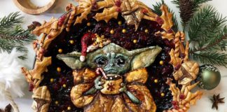 Baby Yoda Raspberry Pie by Jessica Leigh Clark-Bojin