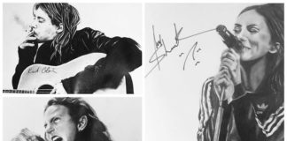 Australian Artist Draws Beautiful Portraits Of Famous Musicians