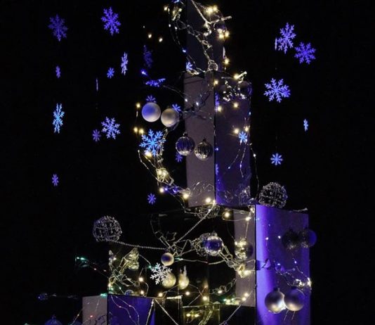 Couple Creates Christmas Tree Made Of Broken Mirrors