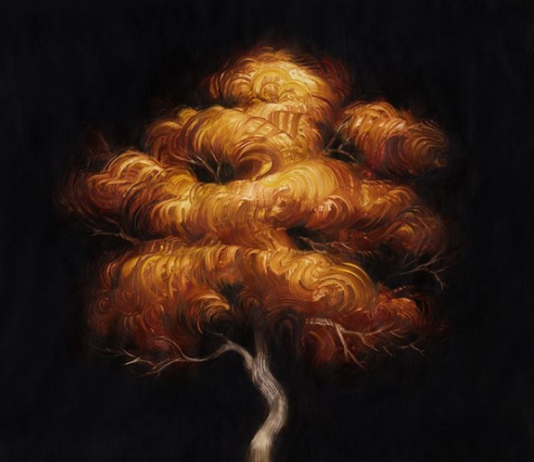 Artist Paints Trees at Night to Represent New Beginnings