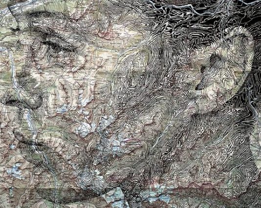 Ed Fairburn Transforms Paper Maps Into Portraits